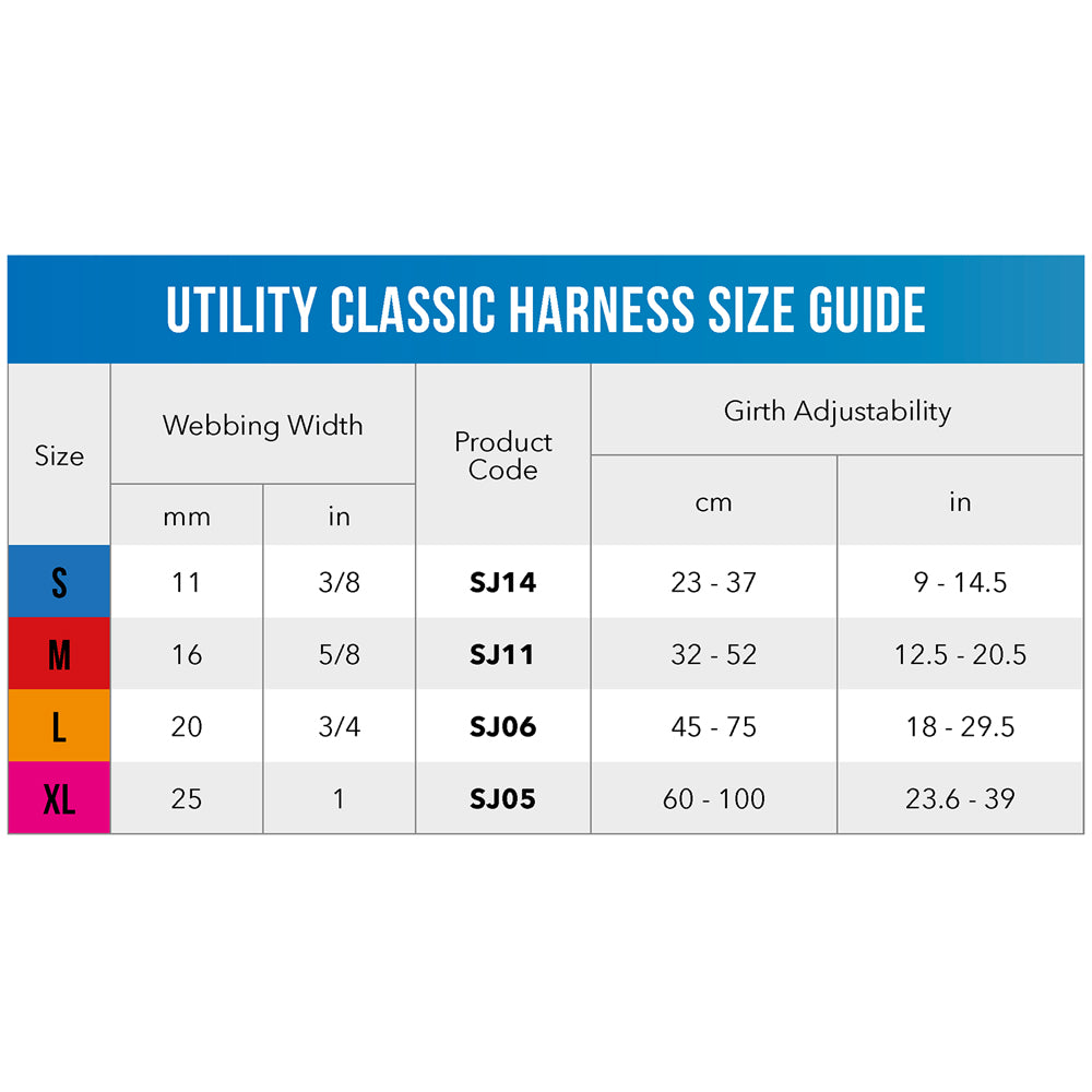 Rogz Classic Harness Blue Extra Large 60-100cm