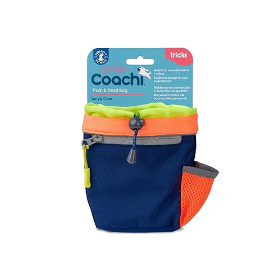 Company of Animals Coachi Train & Treat Bag - Navy & Coral