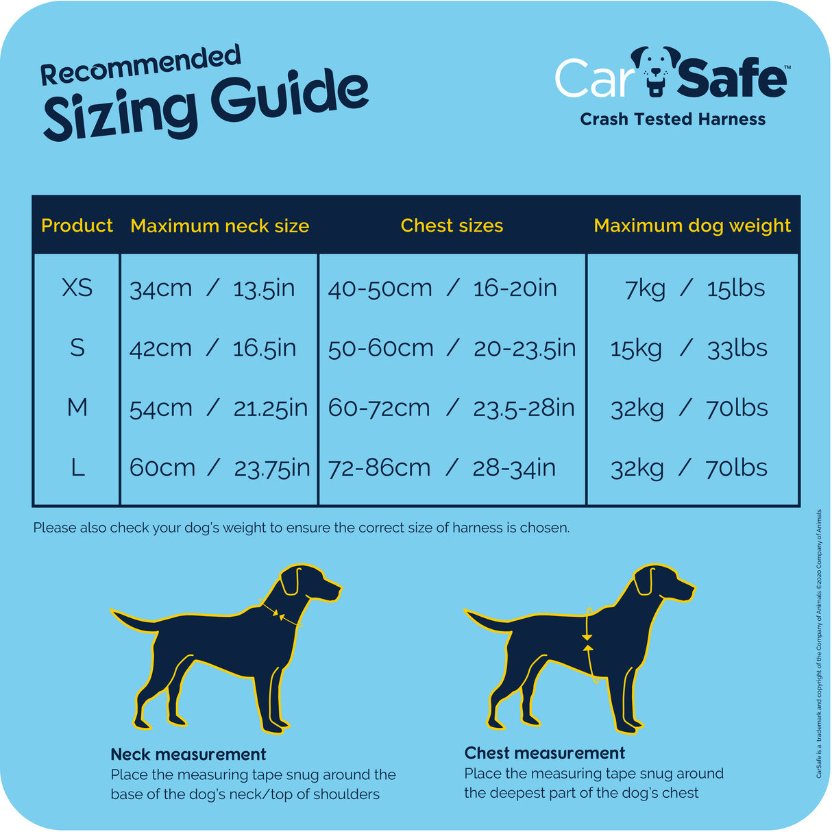 Company Of Animals CarSafe Crash Tested Harness Small