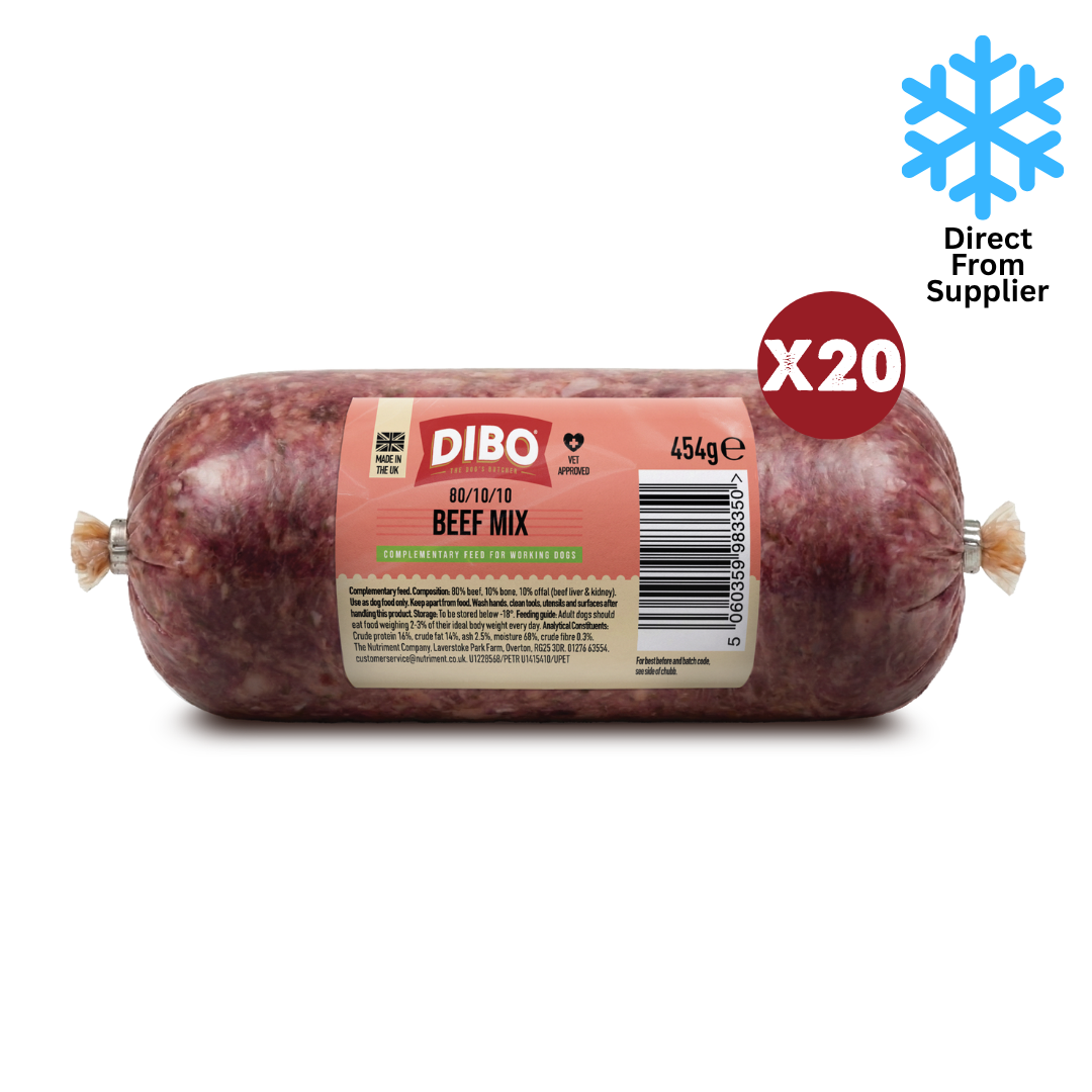 DIBO 80/10/10 Beef Mix Chubb 20x454g