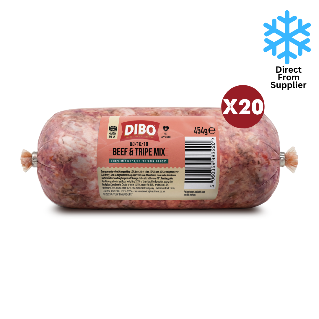DIBO 80/10/10 Beef & Tripe Mix Chubb 20x454g