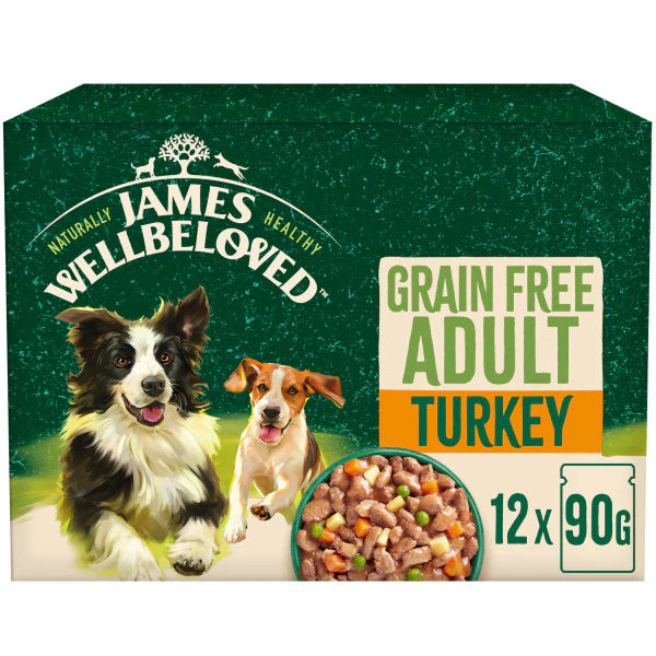 James Wellbeloved Dog - Adult Pouch Grain Free Turkey 12x90g