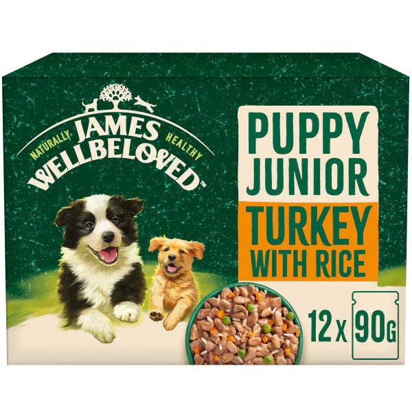 James Wellbeloved Puppy Junior - Pouch Turkey With Rice 12x90g