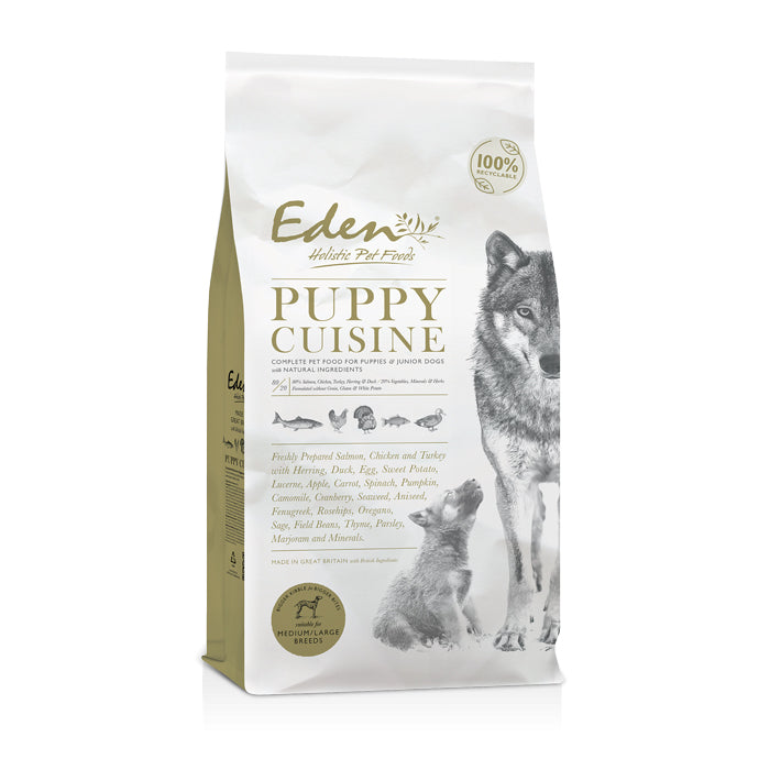 Eden Dog - 80/20 Puppy Cuisine Medium Kibble 2kg