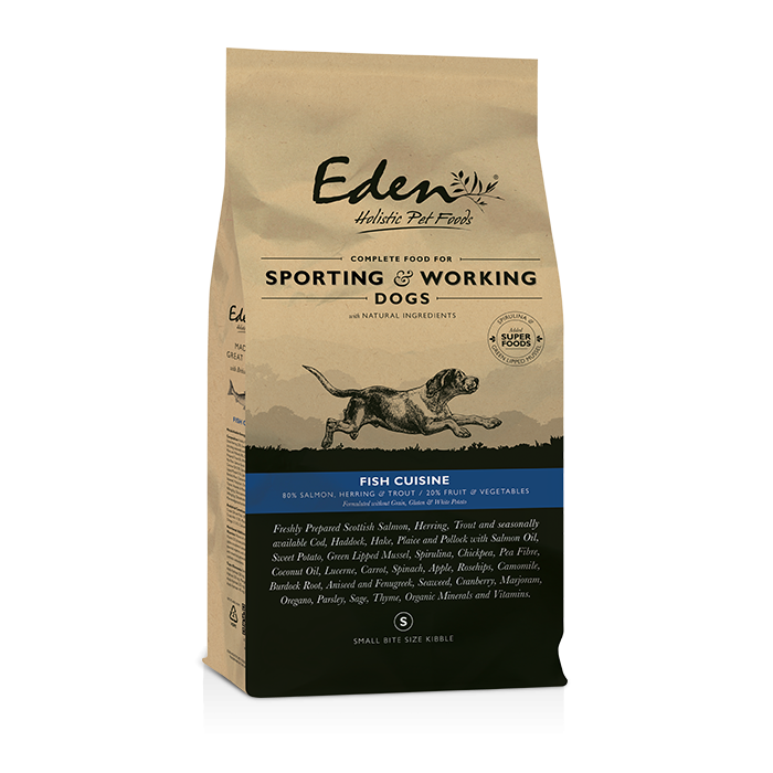 Eden Dog - 80/20 Fish Cuisine Sporting & Working Dog Small Kibble 15kg