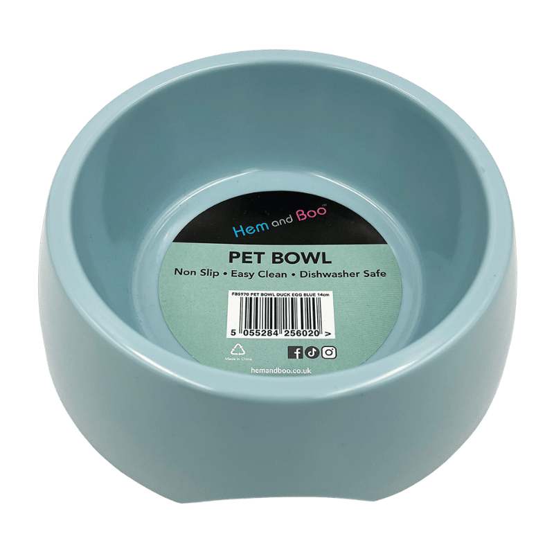Hem & Boo Non-Slip  Bowl Duck Egg Blue 18cm