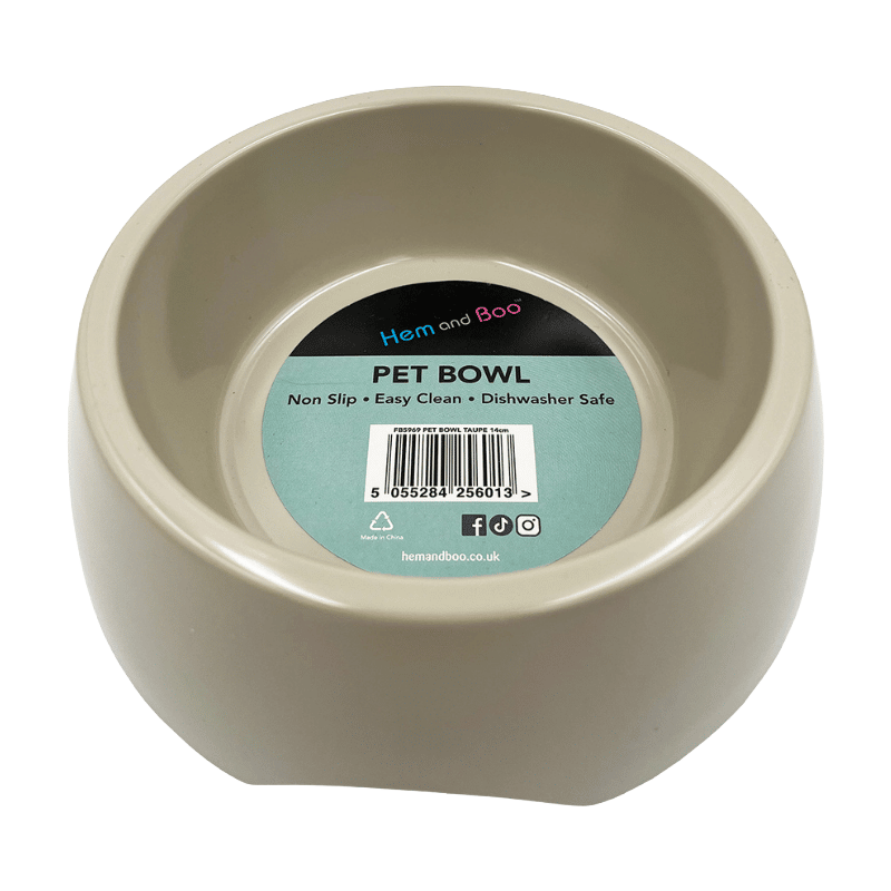 Hem & Boo Non-Slip Bowl Taupe 18cm