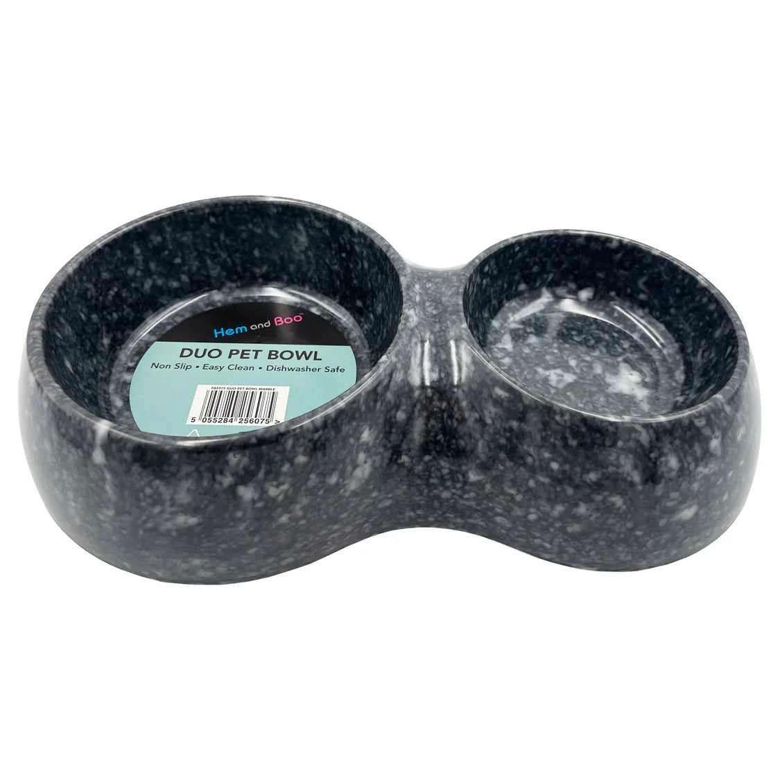 Hem & Boo Non-Slip Duo Bowl Marble 14cm