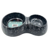 Hem & Boo Non-Slip Duo Bowl Marble 14cm