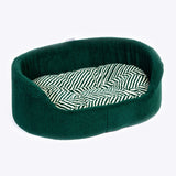 Danish Design Sherpa Fleece Green Herringbone Slumber Bed Small 24"