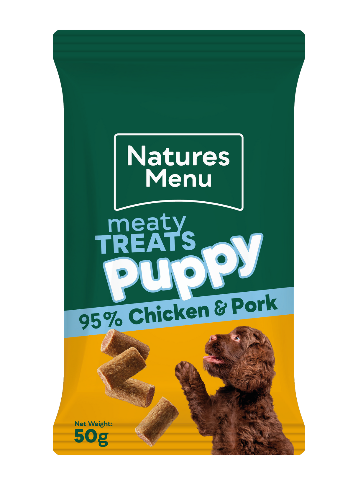 Natures Menu Dog - Meaty Treats Puppy Chicken & Pork 50g