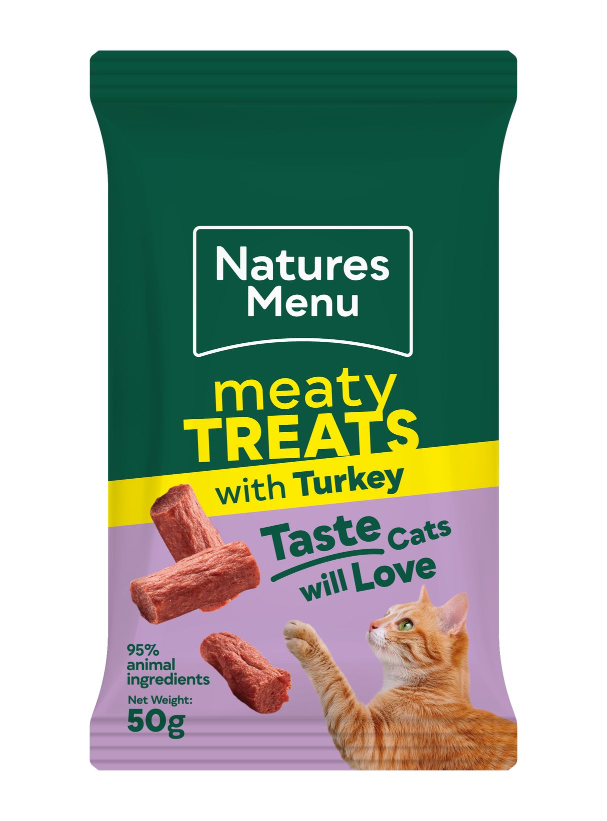 Natures Menu Cat - Meaty Treats Turkey 50g