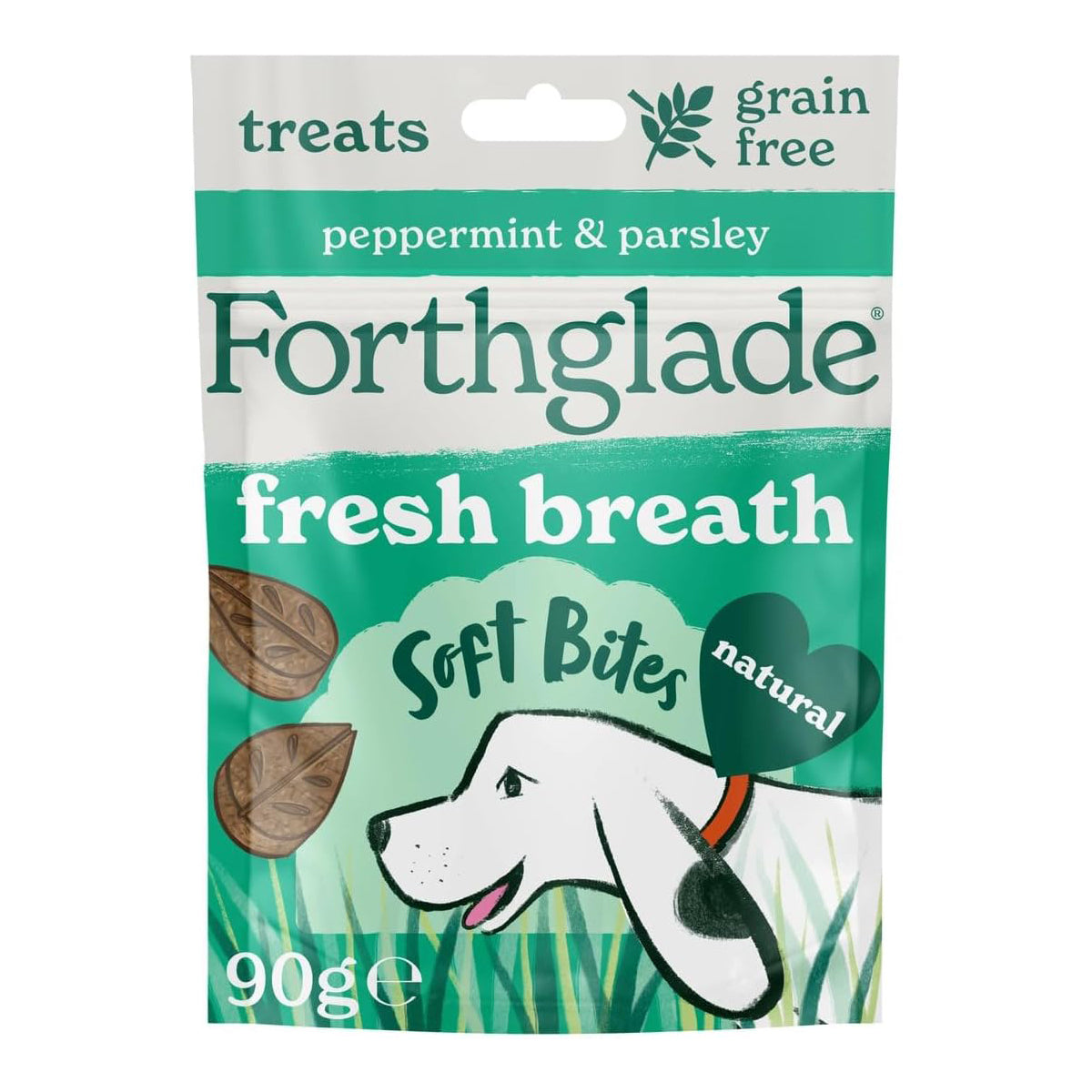 Forthglade Fresh Breath Multi-Functional Soft Bites Treats With Peppermint & Parsley 90g