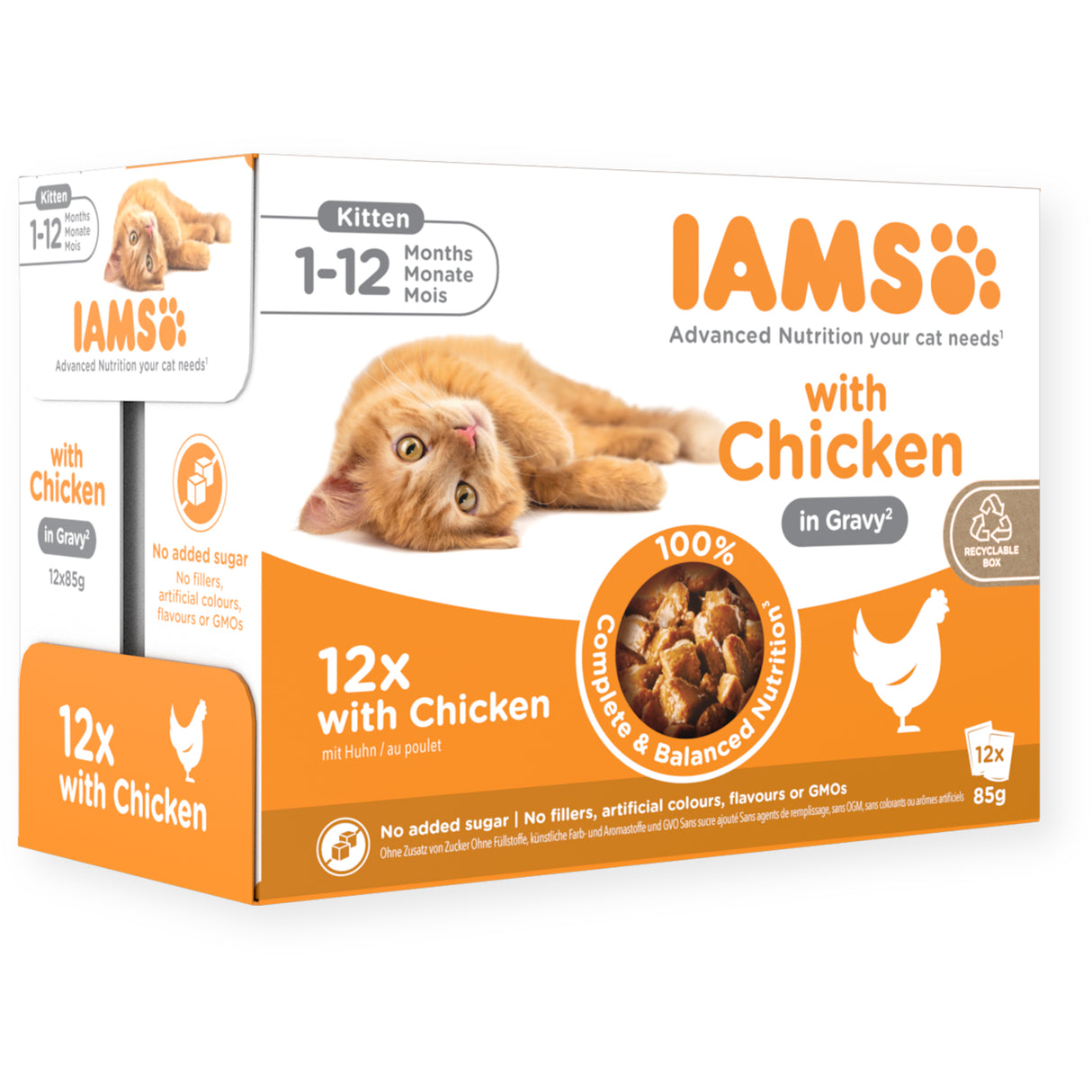 Iams Delights Wet Kitten Food Chicken In Gravy 8x85g