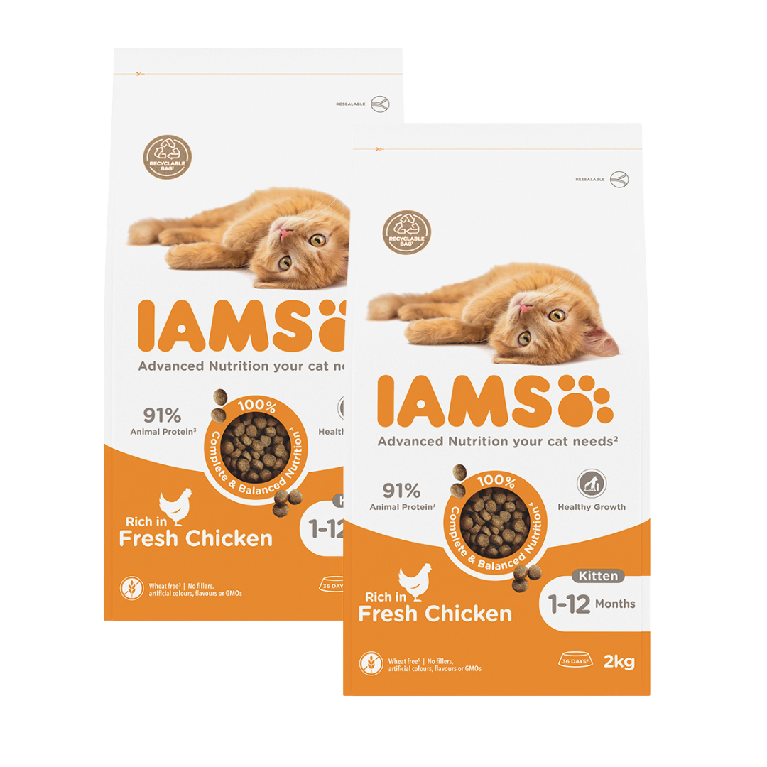 Iams Kitten with Chicken 2x2kg