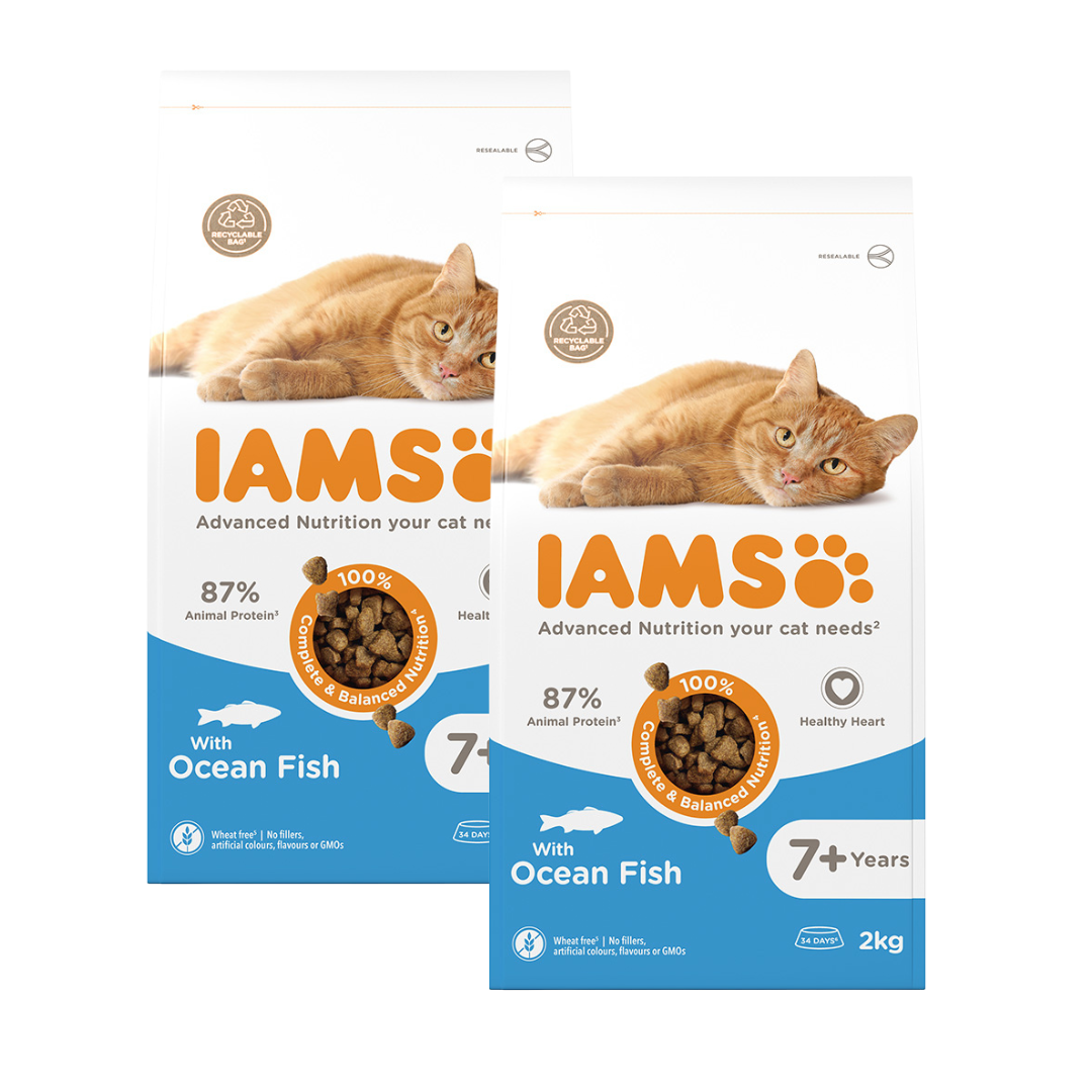 Iams Senior Cat with Ocean Fish 2x2kg