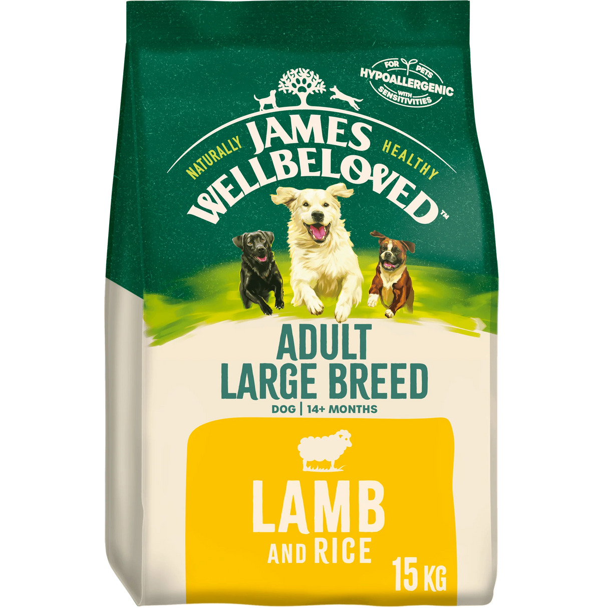 James Wellbeloved Dog - Adult Large Breed Lamb & Rice 15kg