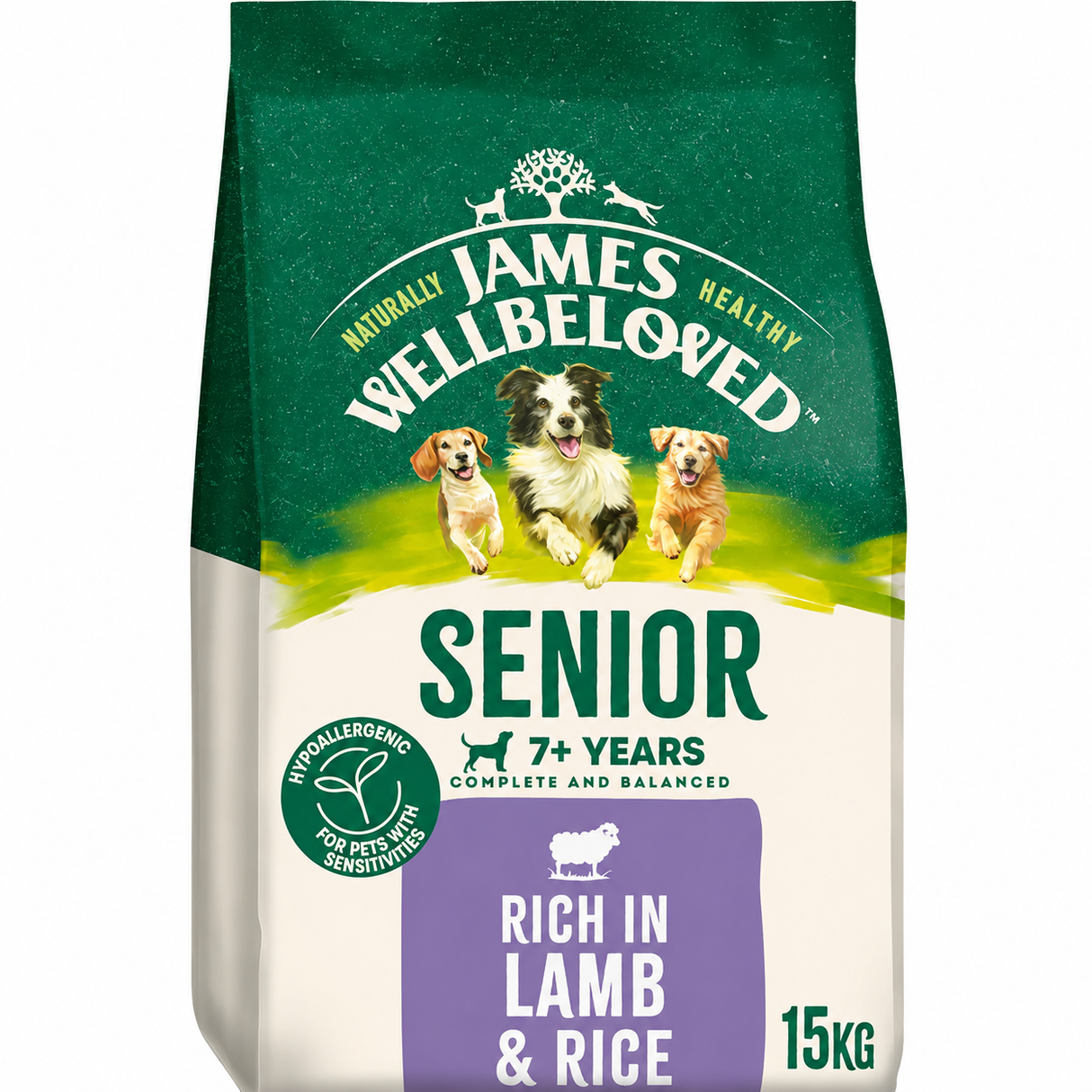 James Wellbeloved Dog - Senior Lamb & Rice 15kg