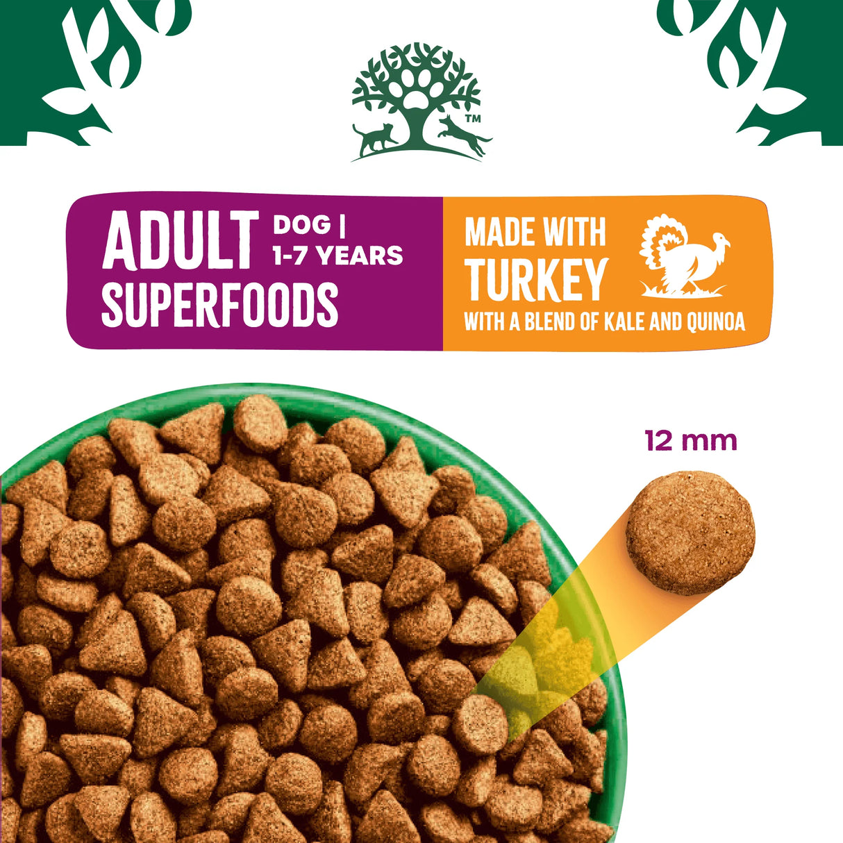 James Wellbeloved Dog - Adult Superfoods Turkey, Kale & Quinoa 1.5kg