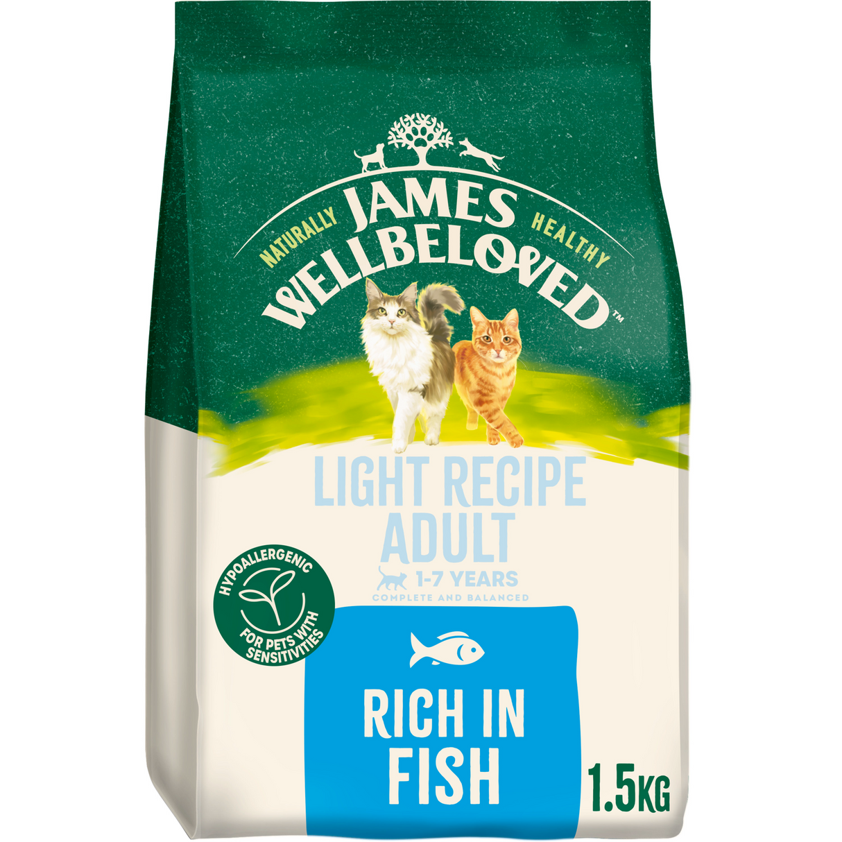 James Wellbeloved Cat - Adult Light Fish 1.5kg