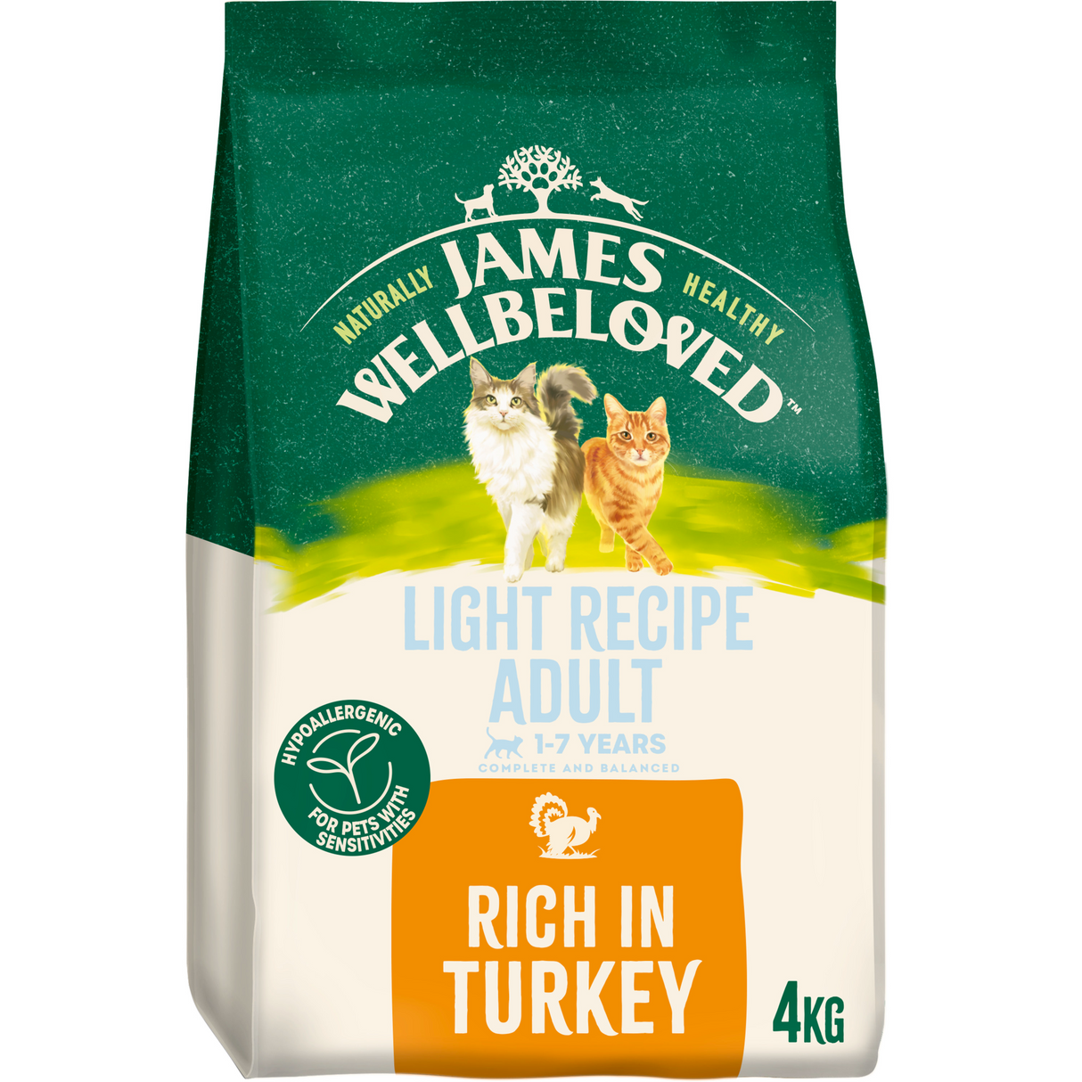 James Wellbeloved Cat - Adult Light Turkey 4kg
