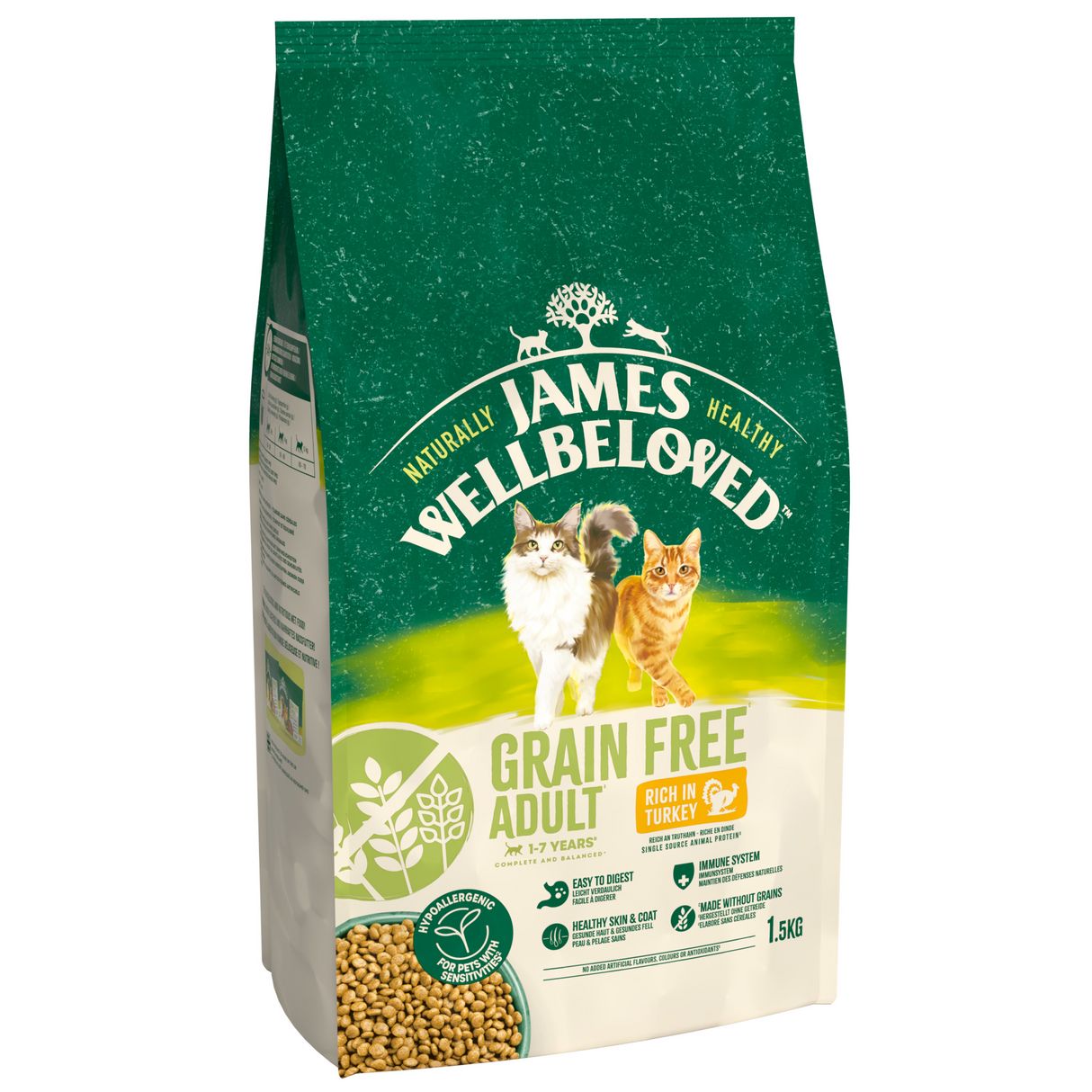 James Wellbeloved Cat - Grain Free  Adult Turkey 1.5kg