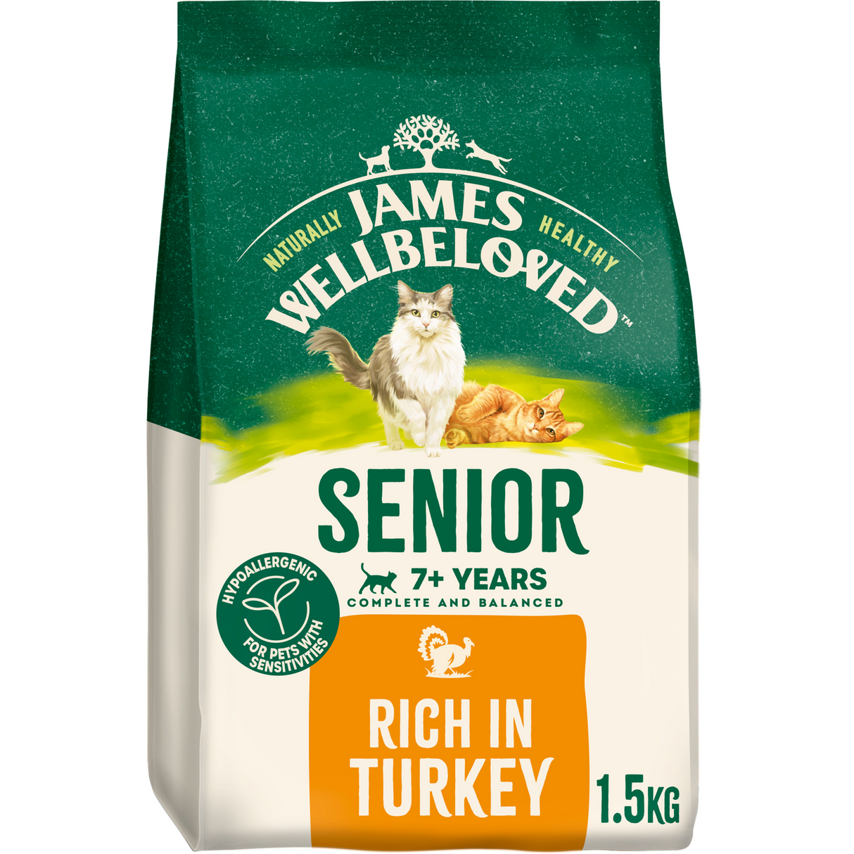 James Wellbeloved Cat - Senior Turkey 1.5kg
