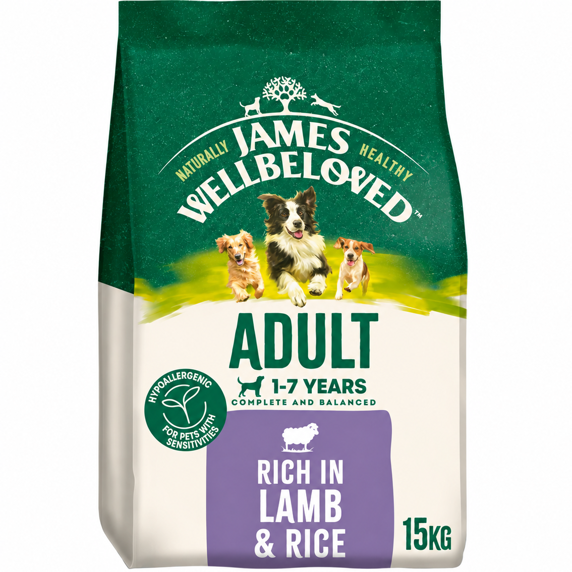 James Wellbeloved Dog - Adult Lamb & Rice 15kg