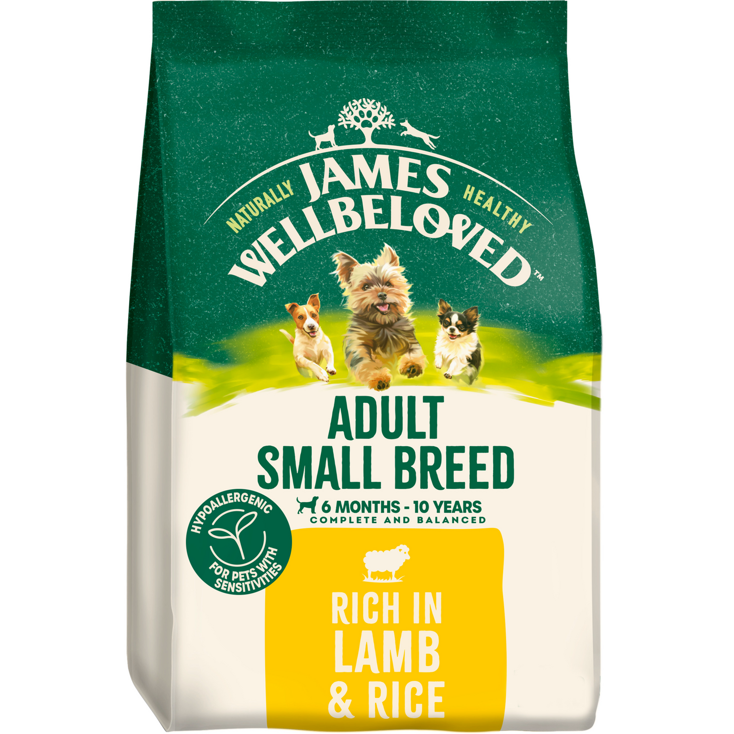 James Wellbeloved Dog - Adult Small Breed Lamb & Rice 7.5kg
