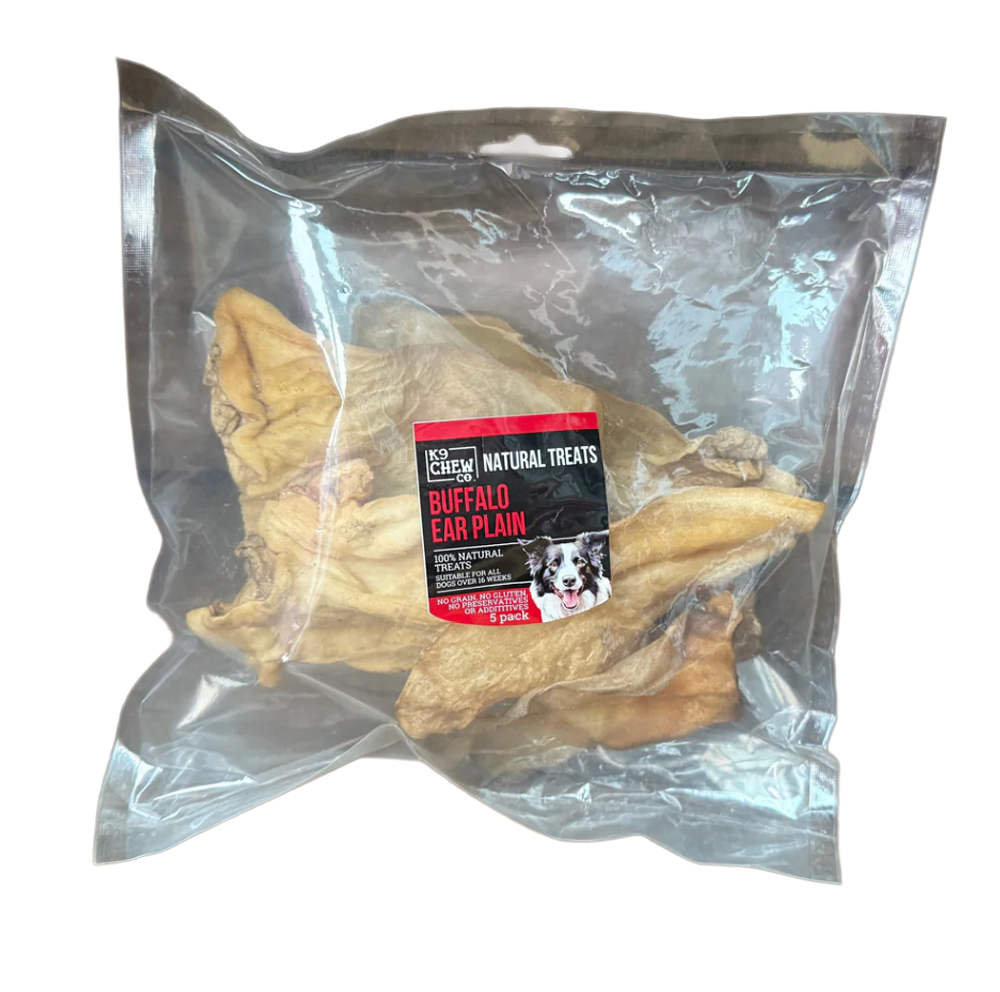 K9 Chew Co Buffalo Ear Plain 5 Piece