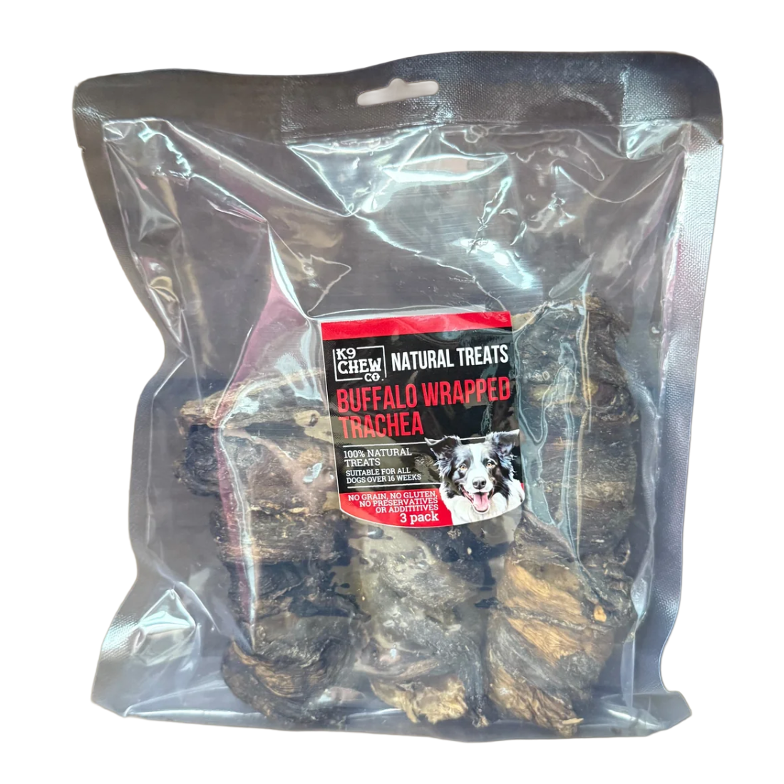 K9 Chew Co Buffalo Trachea Wrapped 3 piece