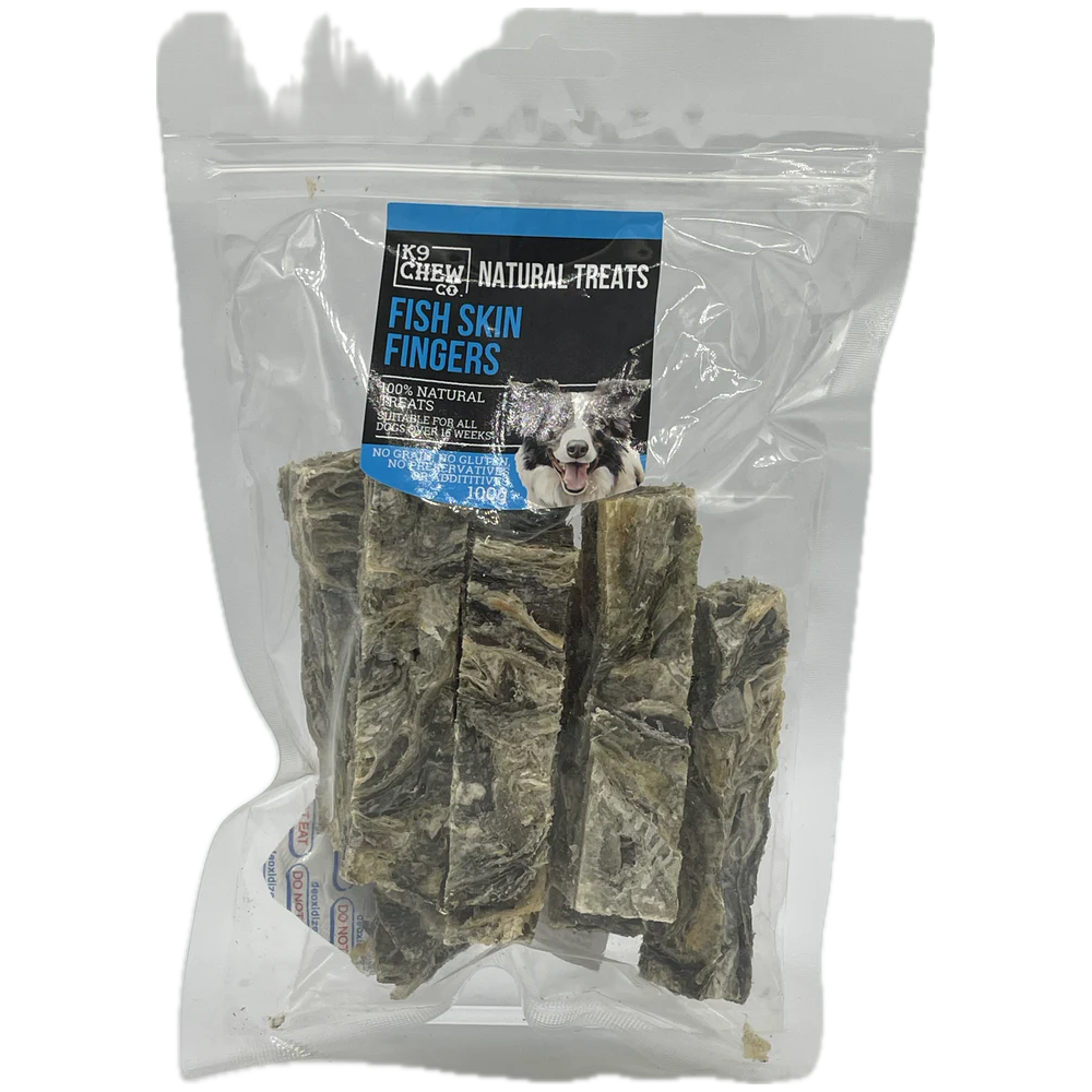 K9 Chew Co Fish Skin Fingers 100g