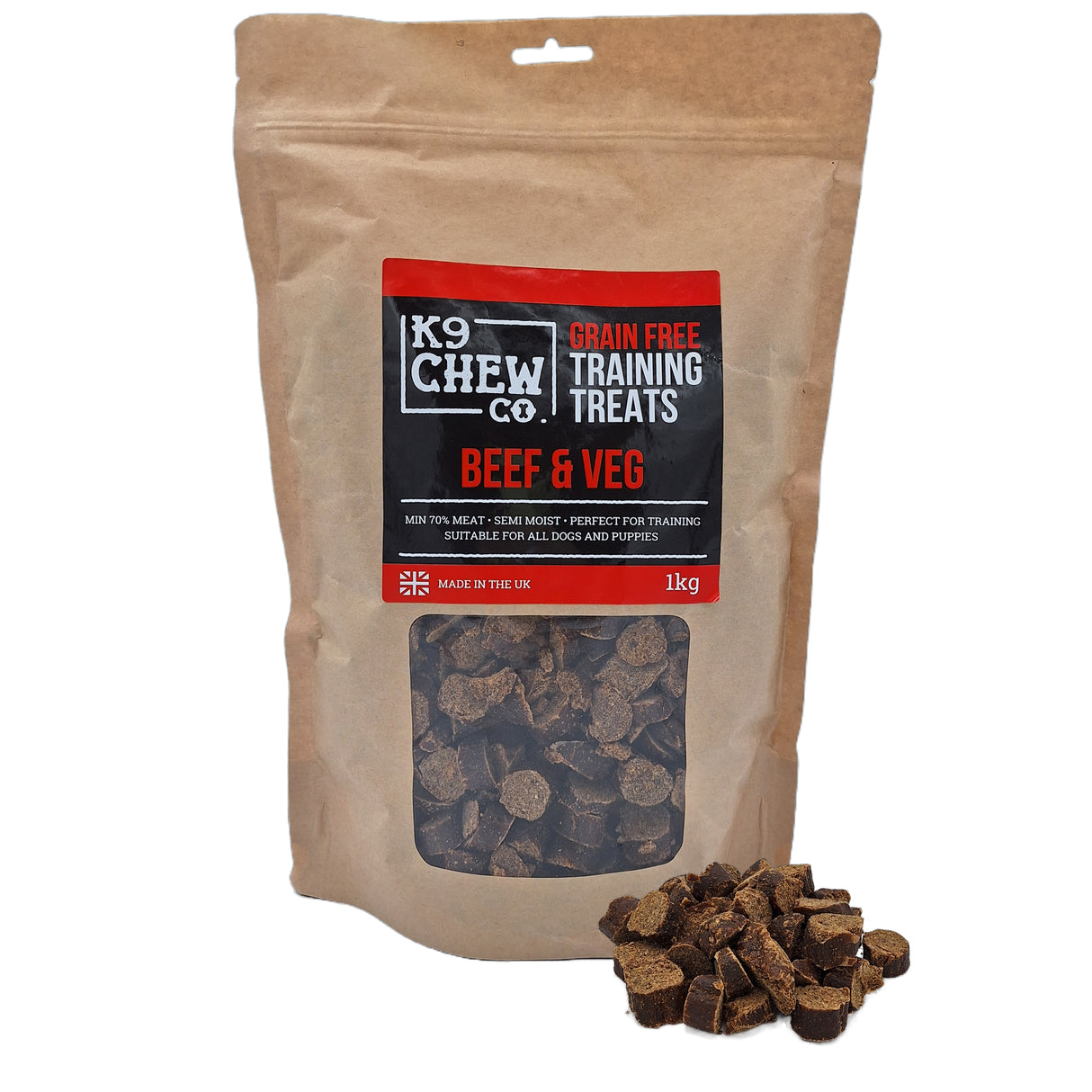 K9 Chew Co Grain Free Training Treats Beef & Veg 1kg