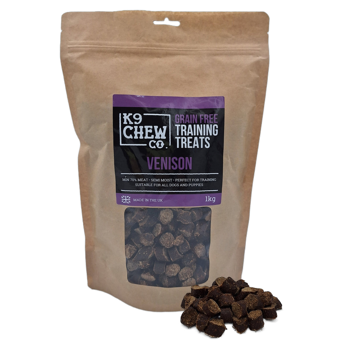 K9 Chew Co Grain Free Training Treats Venison 1kg