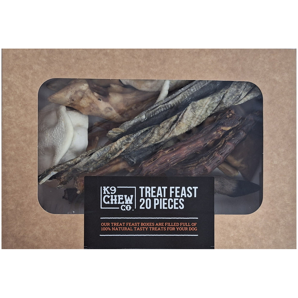 K9 Chew Co 20 Piece Natural Treat Feast  Box