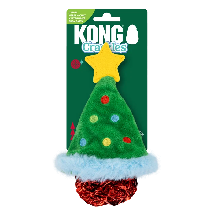 KONG Christmas Holiday Crackles Christmas Tree