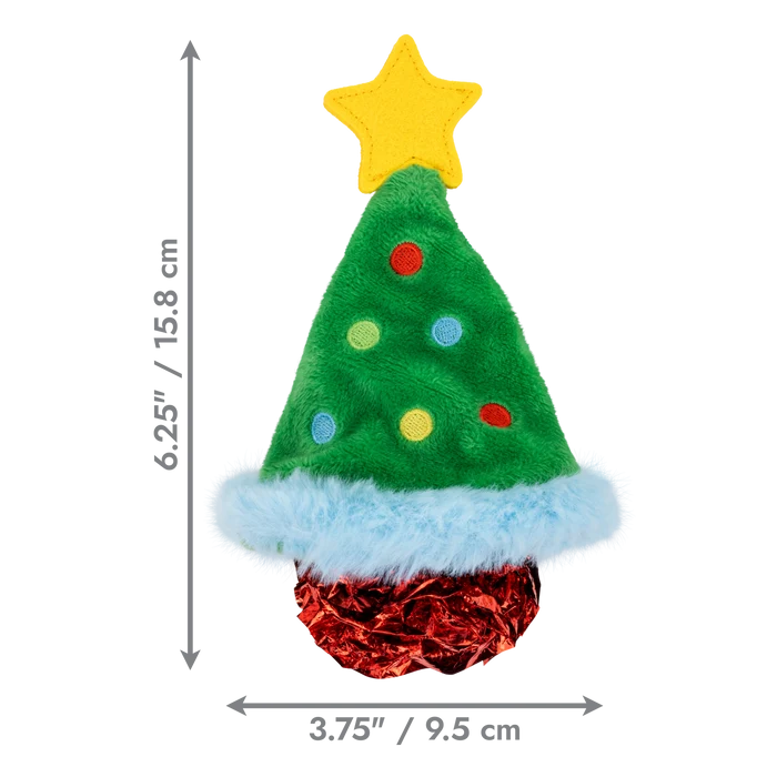 KONG Christmas Holiday Crackles Christmas Tree