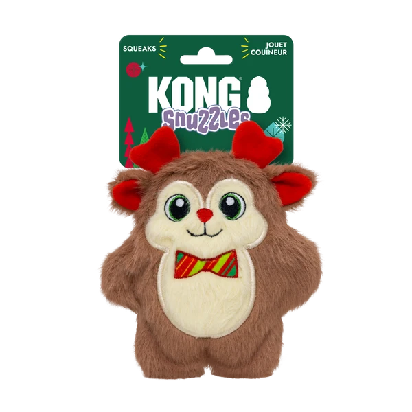 Kong Christmas Snuzzles Bow Tie Reindeer Small