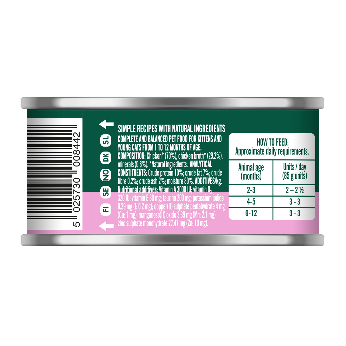 Natures Menu Cat - Kitten Chicken Pate Cans 18x85g