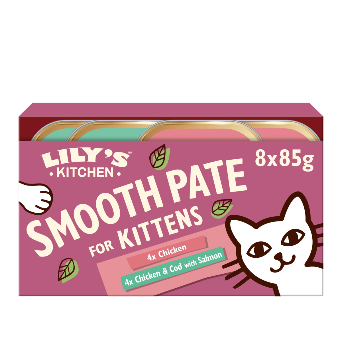 Lily's Kitchen Cat - Trays Smooth Pate Selection Kitten 8x85g