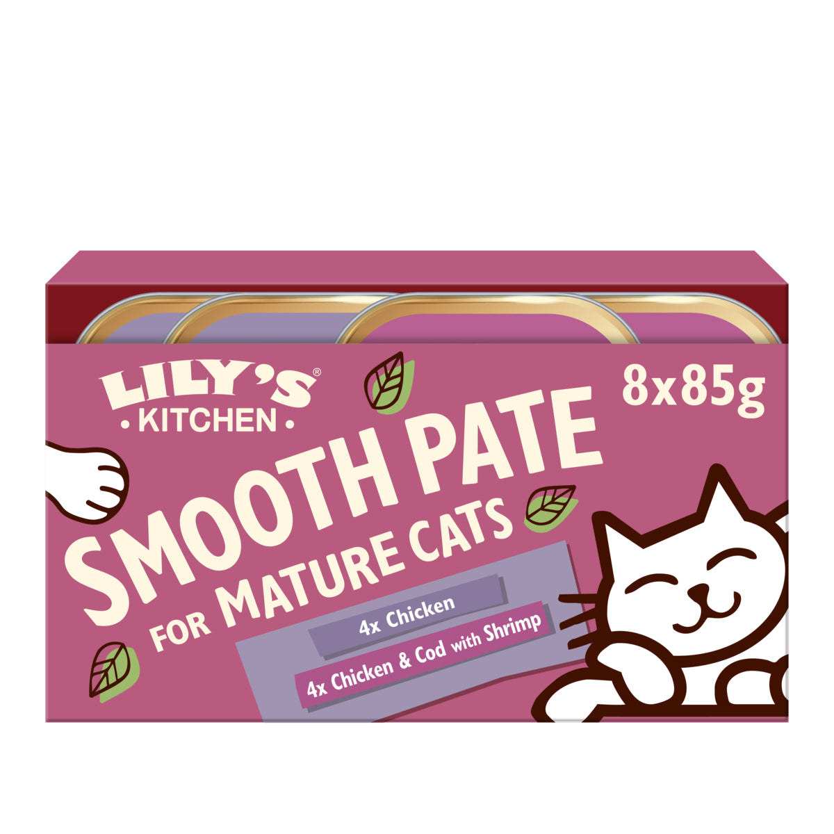 Lily's Kitchen Cat - Trays Smooth Pate Selection Mature 8x85g