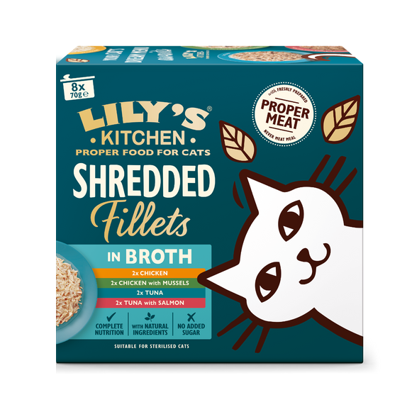 Lily's Kitchen - Cat Shredded Fillets In Broth Multipack 8x70g