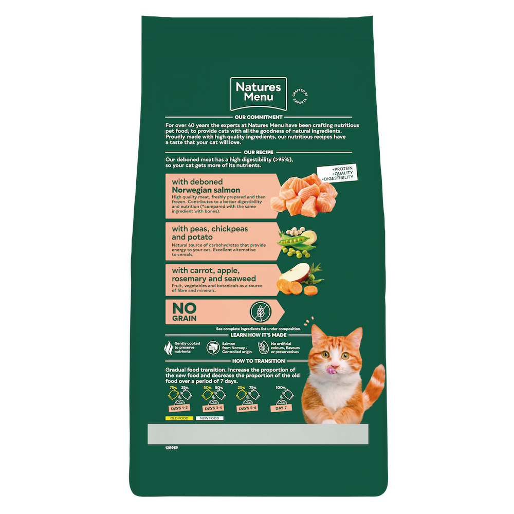 Natures Menu Cat - Adult Salmon 1.25kg