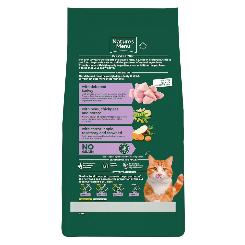 Natures Menu Cat - Adult Turkey 1.25kg