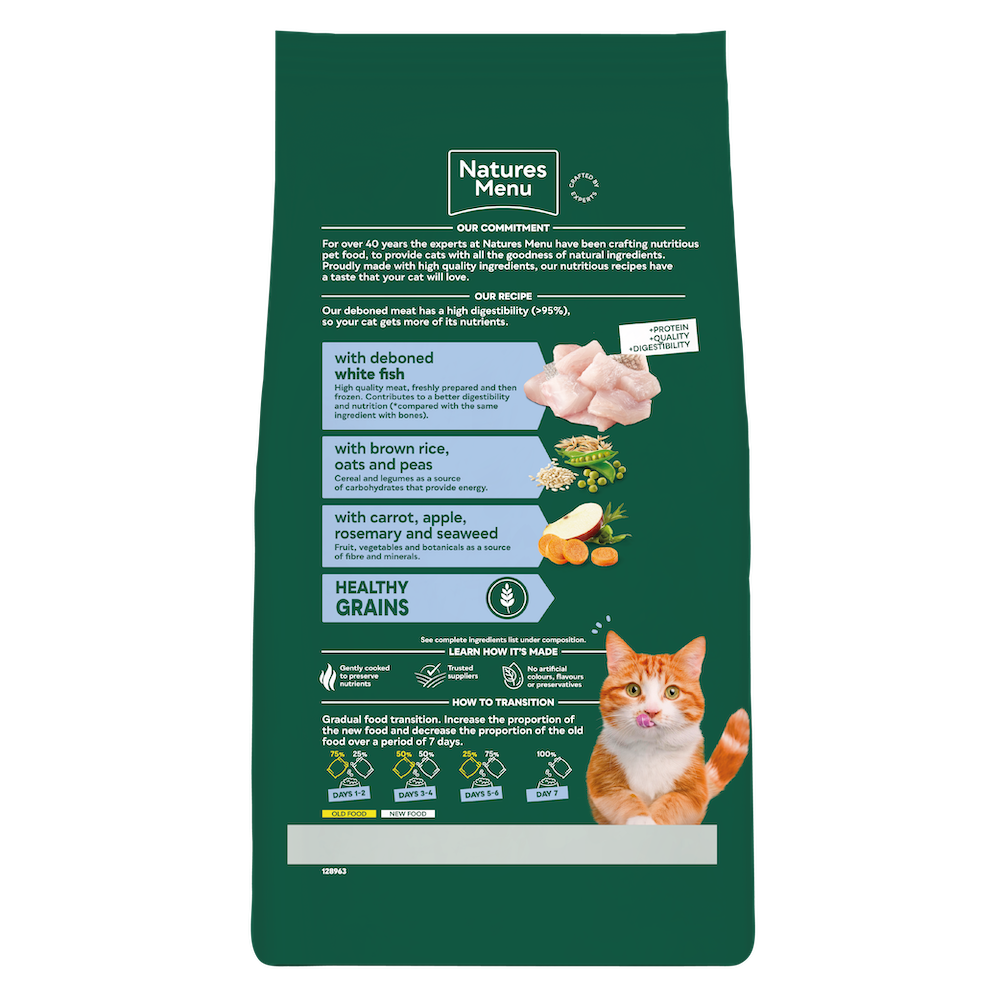 Natures Menu Cat - Adult White Fish 1.25kg