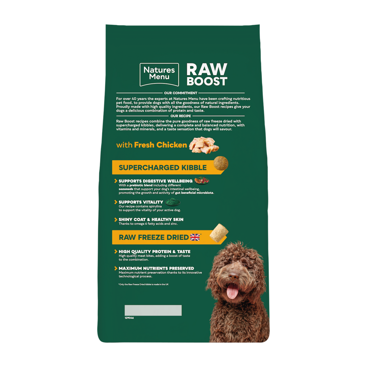 Natures Menu Dog - Raw Boost Chicken with Grain 1.5kg