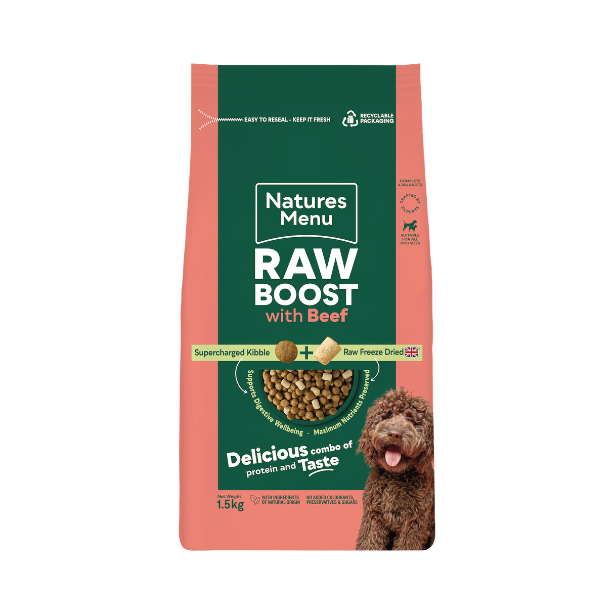 Natures Menu Dog - Raw Boost Beef with Grain 1.5kg