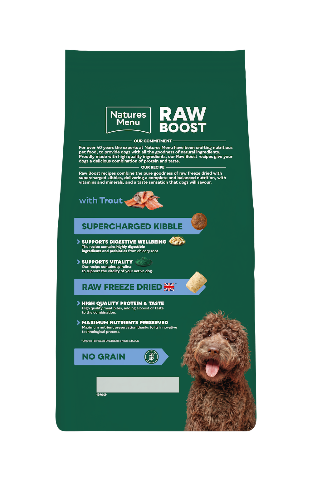 Natures Menu Dog - Raw Boost Trout & Fish No Grain 3kg