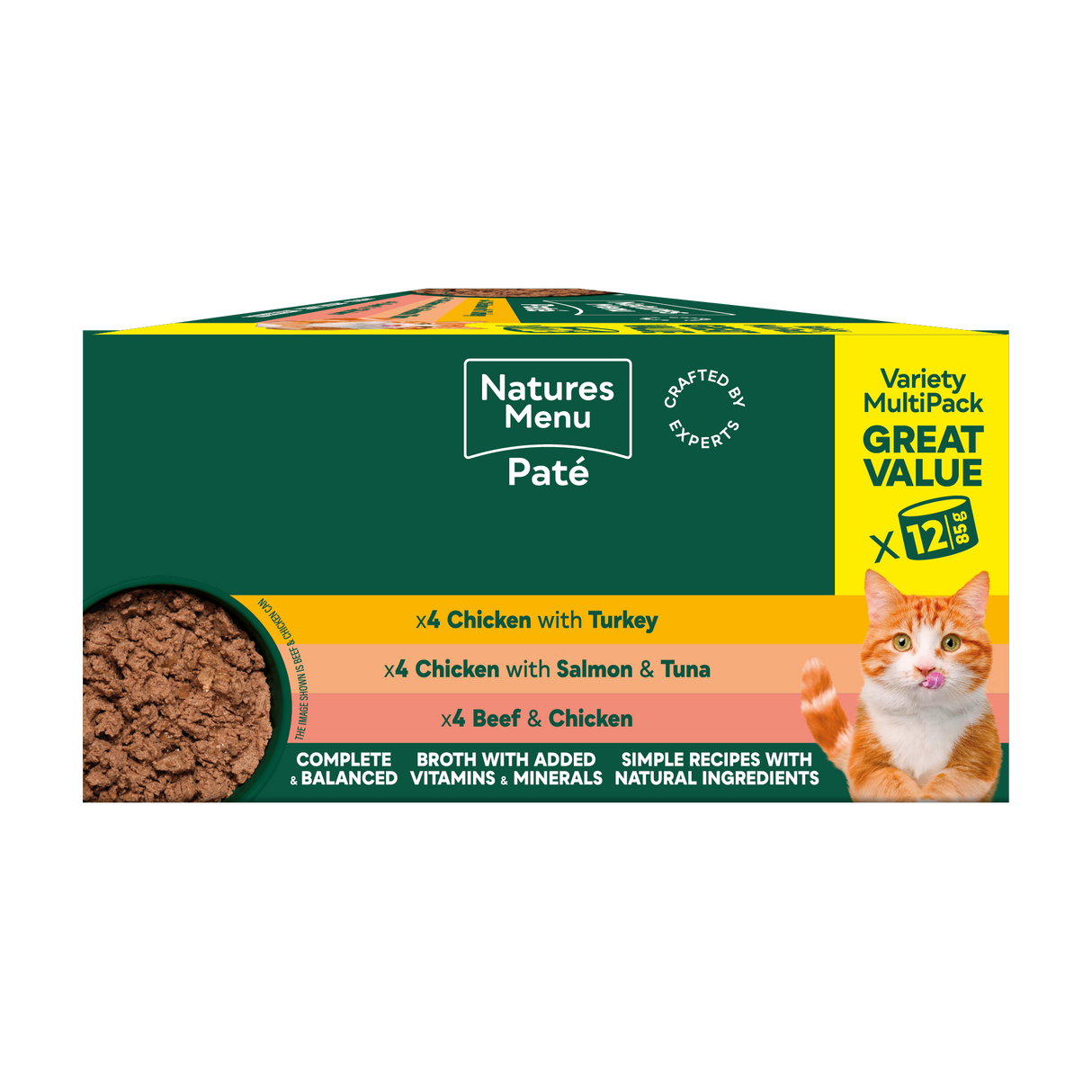 Natures Menu Cat - Adult Multipack Pate Cans 12x85g