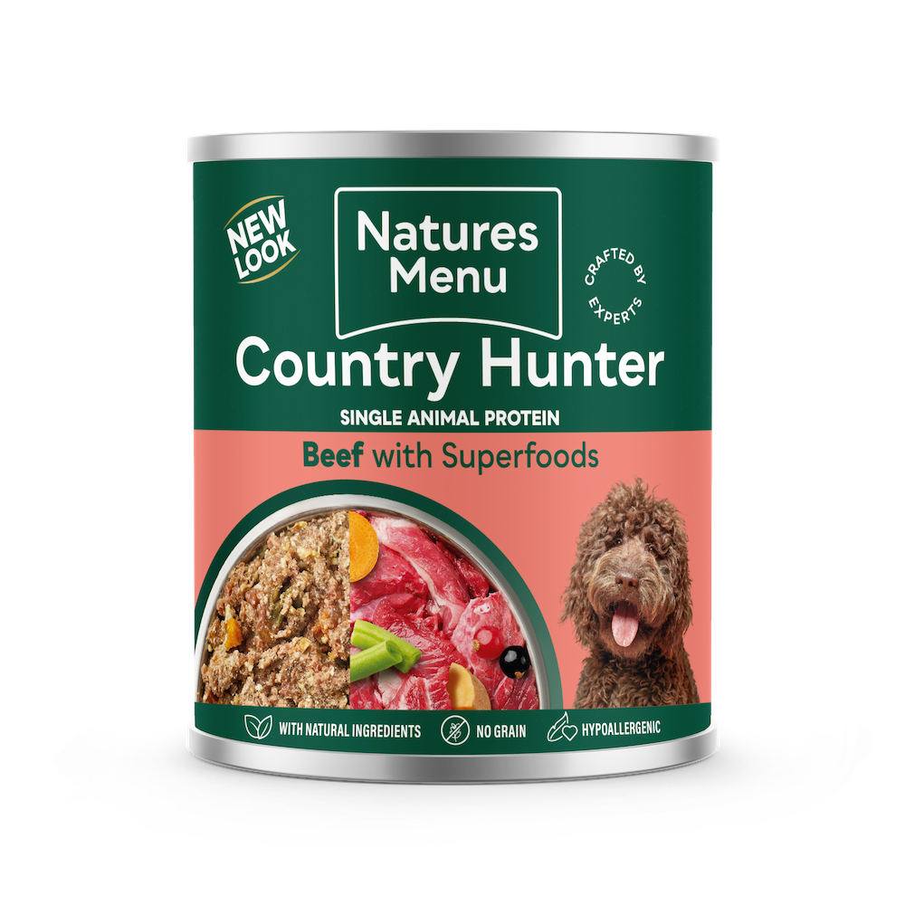 Natures Menu Dog - Country Hunter Cans Beef with Superfoods 6x600g